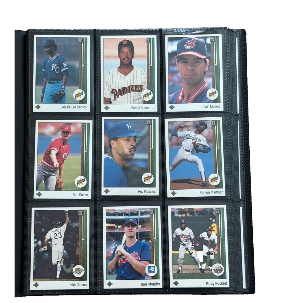 Upper Deck 1989 Baseball Cards Binder Lot 241 MLB Near Mint Excellent